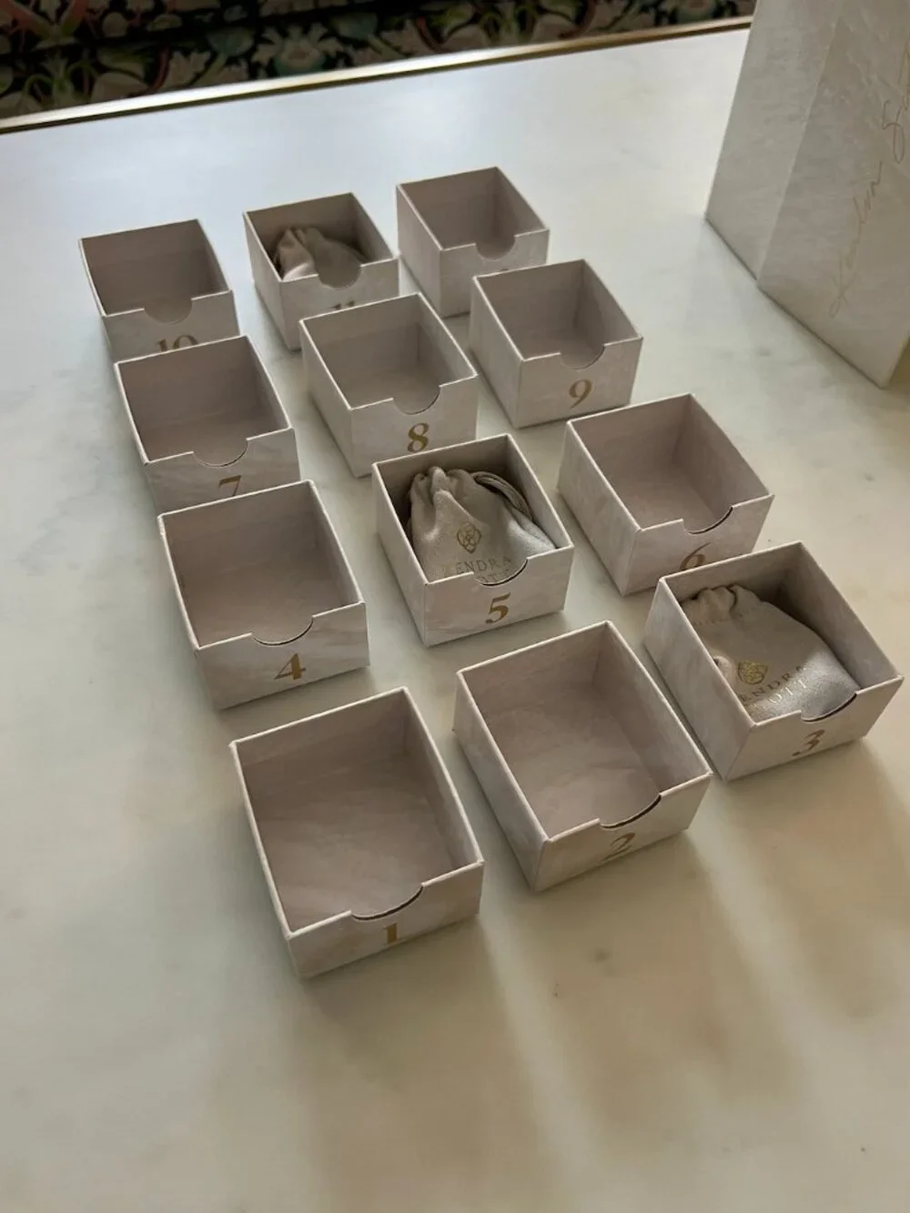 Kendra Scott 12 Days of Joy Advent Calendar Jewelry Box 12 Piece - EMPTY boxes